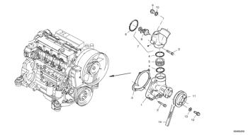 China VOE20726083 Coolant Pump Volvo.Heavy parts ABG325, G700B MODELS, G900 MODELS, L110E, L110F, L120E, L120F, L40, L40B, L45, L45B, L45F, L50F for sale