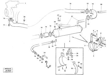 China VOE11014196 Coolant pipe Volvo.Heavy parts L120B VOLVO BM, L90B VOLVO BM for sale