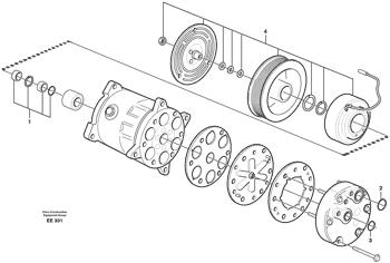 China VOE11104419 Compressor Volvo.Heavy parts A25D, A30D, EW140B, EW160B, EW180B, EW200B, L110E, L120D, L120E, L150C, L150D, L180C, L180D, L220D, L330D, L50E, L60E, L70D, L70E, L90D, L90E for sale