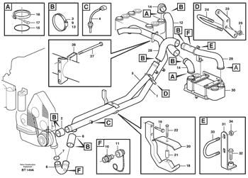 China VOE11115108 Radiator hose Volvo.Heavy parts A35D, A40D, T450D for sale