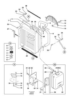 China PJ5370191 Radiator Volvo.Heavy parts EC70, EC70VV, EW70, EW70VV for sale