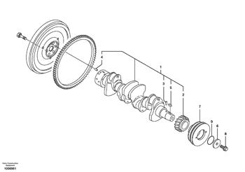 China VOE11714790 Crankshaft gear Volvo.Heavy parts EC55, EC55B, EC55C, EC60C, EC80D, ECR58, ECR88, EW55, EW55B, EW60C, MC110B, MC80B, MC90B for sale