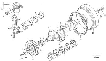 China VOE11994472 Crankshaft Volvo.Heavy parts EC160, EW140, EW160, L50C, L50D for sale