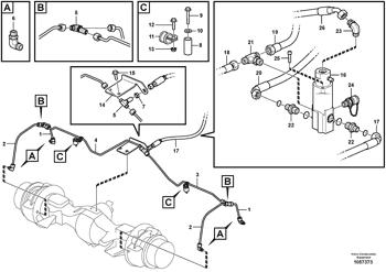 China 16801333 Hose assembly Volvo.Heavy parts for sale