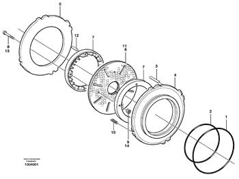 China VOE11103427 Brake plate Volvo.Heavy parts L150E, L150F for sale