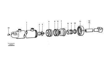 China CH89048 Piston rod Volvo.Heavy parts G700 MODELS, G700B MODELS, G900 MODELS, G900B for sale