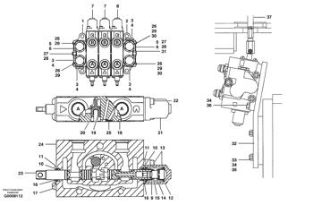 China CH405084 Valve Volvo.Heavy parts G700 MODELS, G700B MODELS for sale