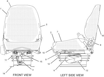 China 232-4771: Seat Assembly (Suspension) Caterpillar for sale