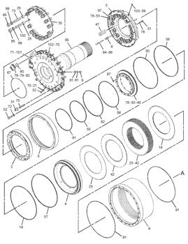 China 2222333 DISC-FRICTION Caterpillar parts 769D, 771D for sale