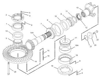 China 1120739 GEAR SET-BEVEL Caterpillar parts 950G II, 950H, 962G II, 962H, 962K for sale