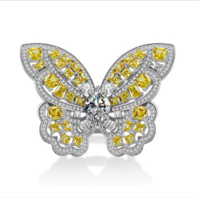 China CLASSIC Butterfly Finger Zircon Fashion Women S925 Adjustable Crystal Rings For Ladies Jewelry Women Trend 2021 for sale