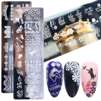 China Eco-friendly Multi-styles Nail Stamping Plates Nail Stamping Plates Template Nail Art Stamp Template Stencil for sale