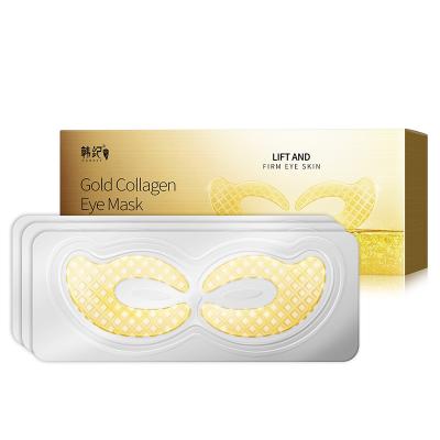 China Hankey Gold Collagen Eye Mask Anti-wrinkle Moisturizing and Firming Reduce Dark Circles Eye Mask for sale