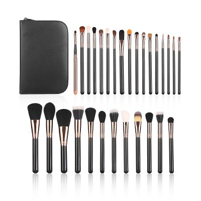 China Angular Blush 29 Pcs Synthetic Hair Cosmetic Makeup Brush Set With PU Bag for sale