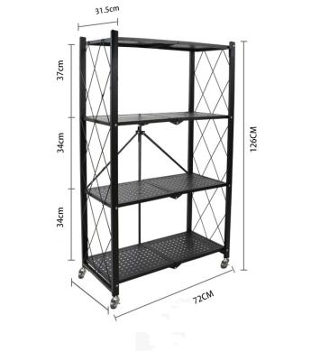 China Sustainable Kitchen 4Tier Movable Steel Rack White Black Pantry Laundry Bathroom Cart Shelf Shelves Organizer With Lockable Wheels for sale