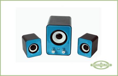 China Portable Blue Pure Sound Smart Multimedia Speaker , 2.1 Computer Speakers for sale