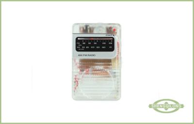 China Transparent Cabinet AM / FM Stereo Radio with 3.5 mm Stereo Earphone Jack for sale