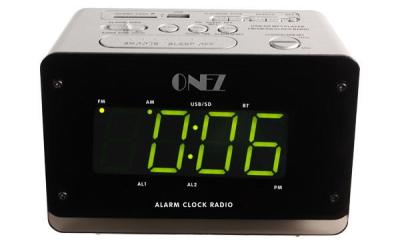 China Dual-alarm Digital Clock Radio Bluetooth With Large 1.5