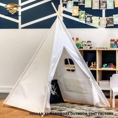 China Camping Equipment Cotton Canvas Teepee Game Teepee Tent Removable Kids For Kids for sale