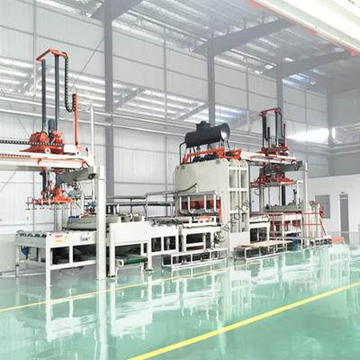 China MDF particle board laminating automatic melamine particle board / MDF laminating hot press machine line for sale