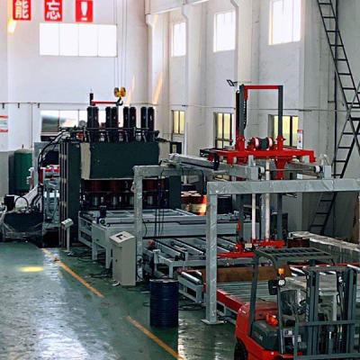 China Cabinet New Design Short Cycle Double Sides Hydraulic Cylinder Wood Furniture Board and Furniture Panel Press Machine for sale