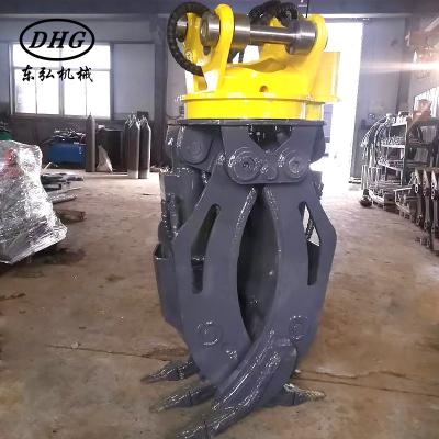 China Crawler Excavator Hydraulic Attachments Grabs For Handle And Accumulate Logs for sale