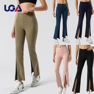 China Breathable Women Shape New Casual Yoga Pants High Waist Butt Lift Gym Fitness Dance Sporty Split Design Leggings for sale