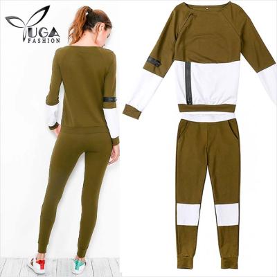 China Custom Made Winter ODM Gym Fitness Wear Women Tracksuit Front Pocket Plural Pocket Jogging Side Jogger Set Breathable for sale