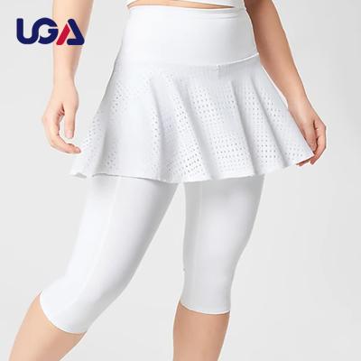 China Wholesale Polyester Breathable Pleated SKIRTS Tennis Shorts Skirts Gaiters For Women Solid Color Tennis White Anti-Glare Bottoms for sale