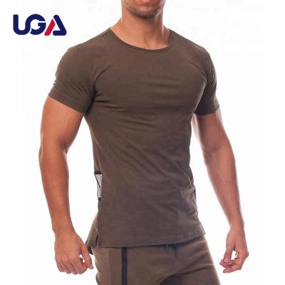 China 100% Breathable Ring Spun Cotton Crew Neck Gym T-Shirt For Men's Fitness Activewear Well-fitting, Sweat-absorbing Short Sleeves for sale