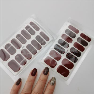 China Easy Apply New Product 2D Nail Art Stickers Shape Long Lasting False Nail Manicure Accessories Nail Art Sticker for sale