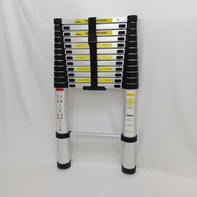 China New type TUV telescopic ladders 2022 standard telescopic ladder 3.8 3.8 m height aluminum 13 steps with safe closing slowly.safety close for sale