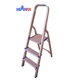 China Folding Ladders 2020 New Design Foldable Aluminum Household Ladder 3 Steps With 150kgs Loading for sale