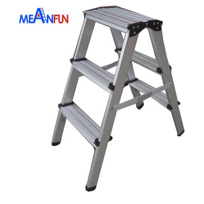 China 2020 Low Cost Household Folding Foot Step Ladder High Quality Aluminum Stool 2 Steps Low Cost Folding Ladders for sale