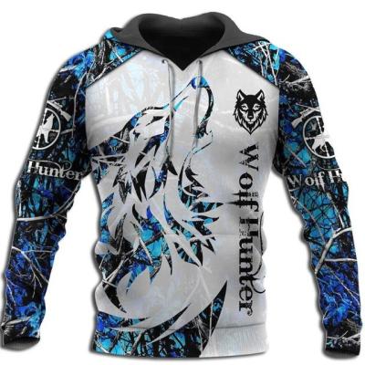 China Trend popular style street sweater 3D breathable classic men's fashion printing cool animal pullover hoodie for sale