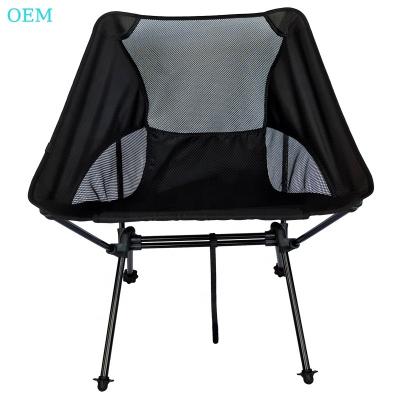 China 2021 Contemporary New Design For Sale Outdoor Easy Carry Aluminum Picnic Folding Camping Chair Black for sale