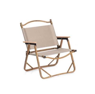 China Modern Outdoor Portable Wood Frame Folding Chair Camping Beech Wood Portable Folding Chair for sale