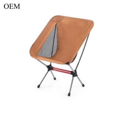 China Chinese Wholesale Outdoor Aluminum Lightweight Frame Folding Moon Chair Custom Adult For Camping Traveling for sale