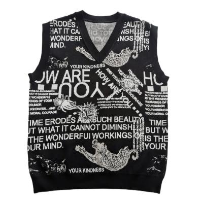 China Anti-pilling Custom Woven Skateboard Street Fashion Streetwear Sweater Vest for sale