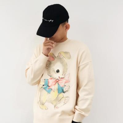 China Custom Anti-wrinkle Crewneck Sweatshirt Screen Printing Printed Sweatshirt Fabric Men Sweaters for sale