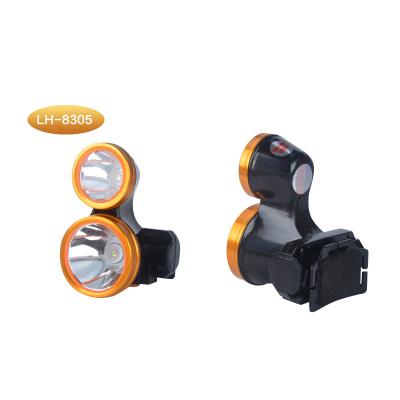 China Camping LED Rechargeable Double Headlight Super Bright Outdoor Rising Flashlight for sale