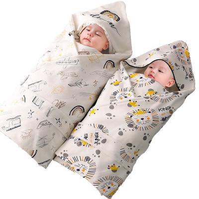 China Breathable Newborn Wrap Comforter Anti-Scaring Cotton Sleeping Bag Winter Blanket Queen Wrapped Newborn Comforter for sale