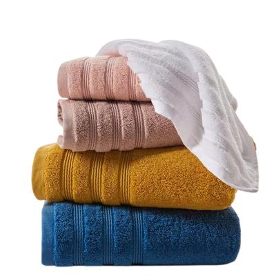 China Factory direct sales hypoallergenic hot sale fashion pure cotton towel family towel set for sale