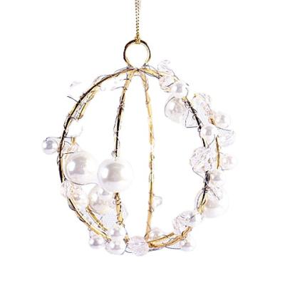 China Indoor Creative Christmas Ornament Christmas Ball Christamas Home Decoration Pearl Ball Ornament for sale