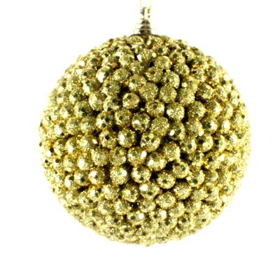 China Cheap Hanging Christamas Decoration Christmas Polyfoam Glitter Ball Ornament For Christmas Indoor Decorations for sale