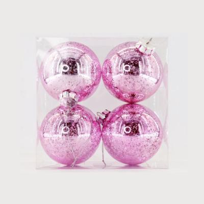 China Christmas Gift Popular Manufacture Different Colors Bauble Set 10cm Christmas Hanging Ornament Balls Christmas Decorative Plastic Ball for sale