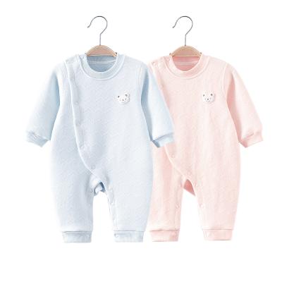 China 100% Cotton Baby One Piece Pajamas Newborn Baby Clothes Spring Autumn Winter Warm Rompers for sale