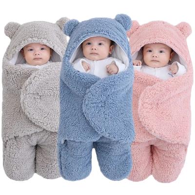 China Hot Sale Baby Sleeping Bag Autumn And Winter Thicken Cute Bear Antibacterial Sleep Sack For Baby Toddler Crib Accessories for sale