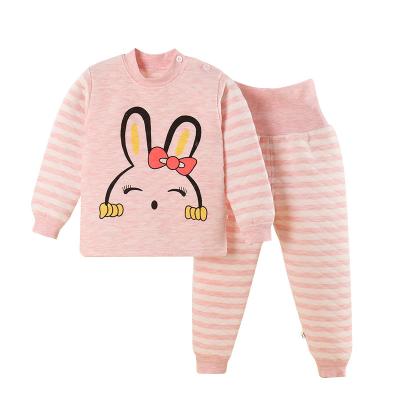 China New Antibacterial Baby Suit Warm Thickened Autumn Winter Girl Clothes Set 2022 Spring Sets Newborn Baby Kids Clothes 2pcs for sale