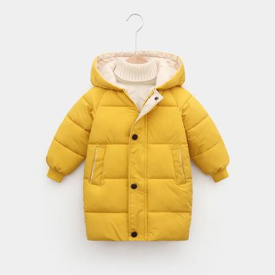 China high quality Anti-wrinkle kids winter thickened down trench coat new 2022 warm coats for kids boys girls mid length cotton down jackets for sale